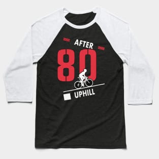 Cyclist 80th Birthday Cycling Dad Bicycle Racer 80 Years Baseball T-Shirt